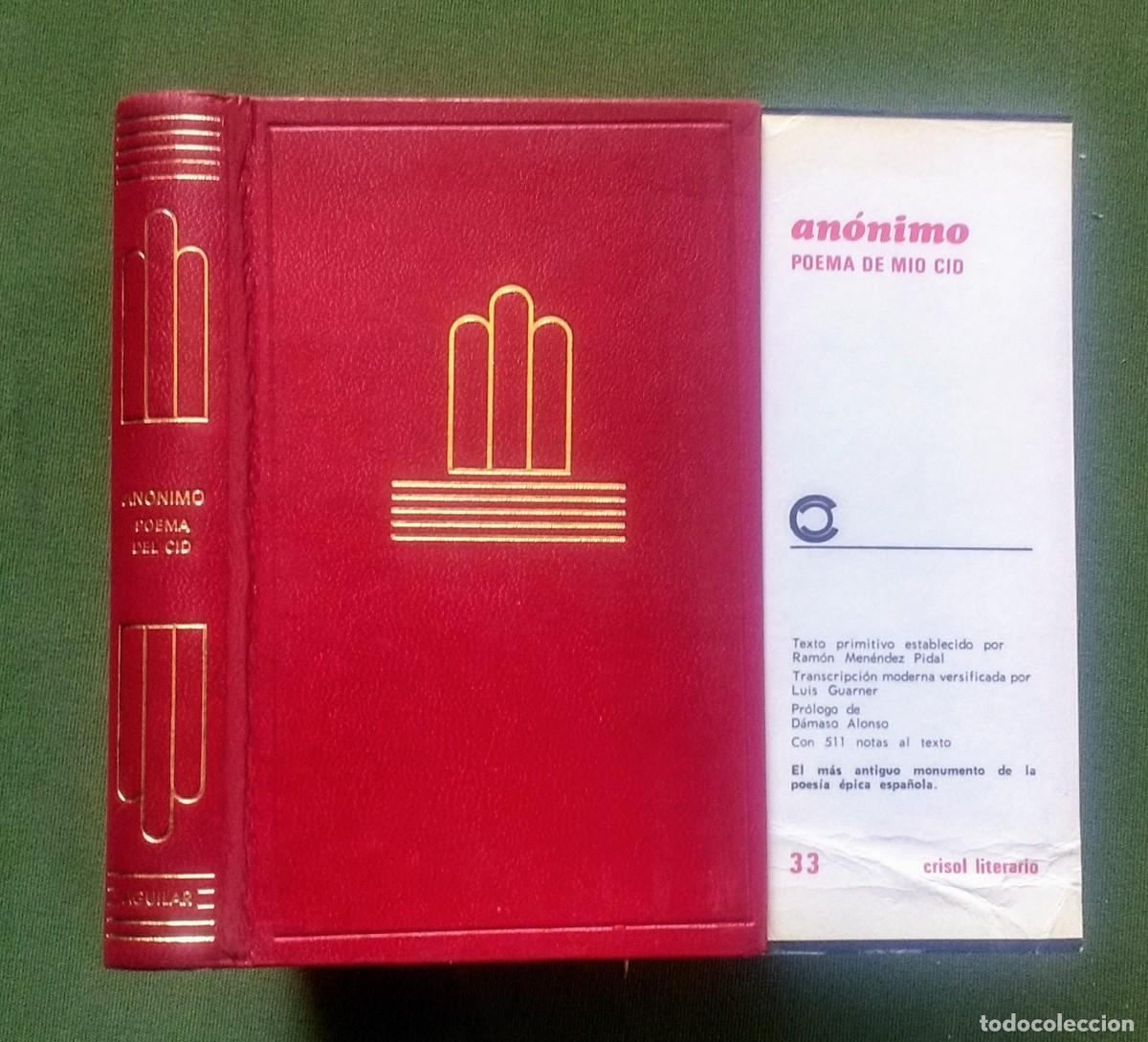 Libros de segunda mano: POEMA DEL M&Iacute;O CID - AN&Oacute;NIMO - AGUILAR - 1976. - Foto 1