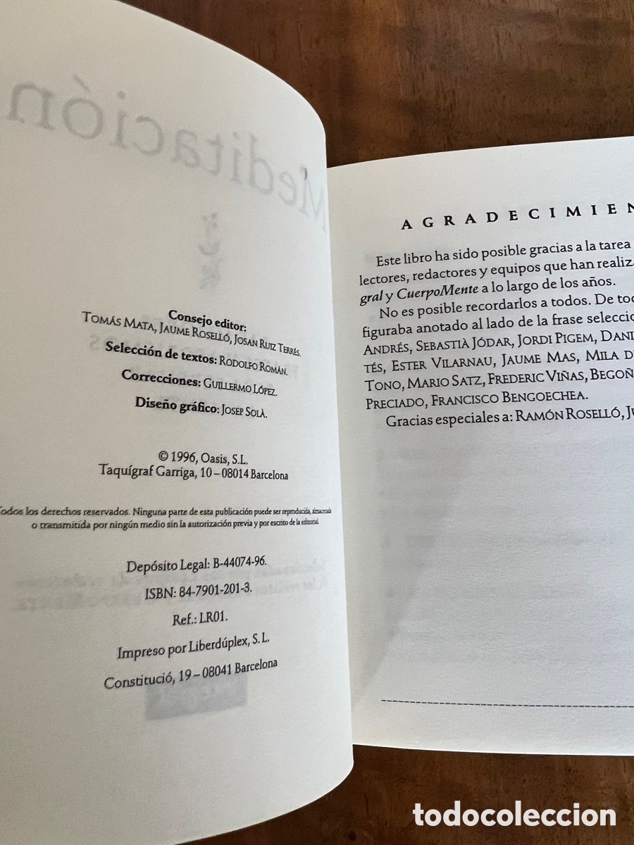 Libros de segunda mano: MEDITACI&Oacute;N - INTEGRAL - Foto 2