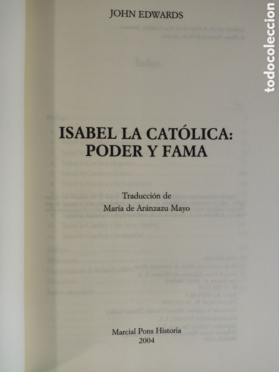 Libros de segunda mano: ISABEL LA CAT&Oacute;LICA: PODER Y FAMA / JOHN EDWARDS / 2004. MARCIAL PONS - Foto 2
