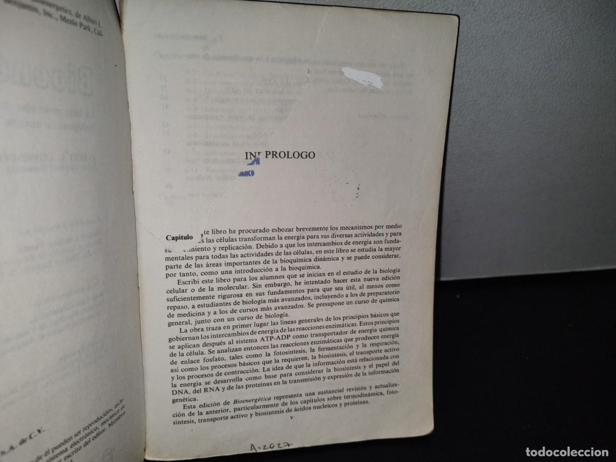 Libros de segunda mano: 90- BIOENERG&Eacute;TICA - ALBERT L. LEHNINGER - Foto 6