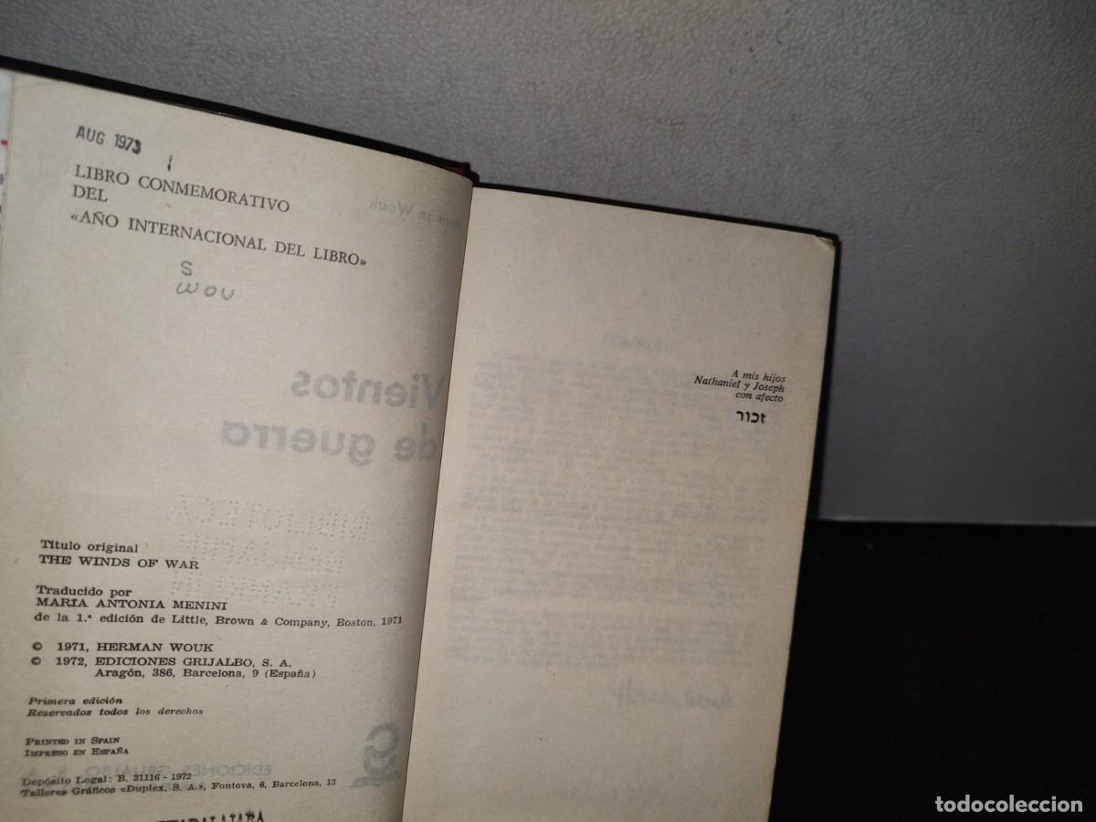 Libros de segunda mano: 90- VIENTOS DE GUERRA - HERMAN WOUK - PRIMERA EDICI&Oacute;N 1972 - Foto 6