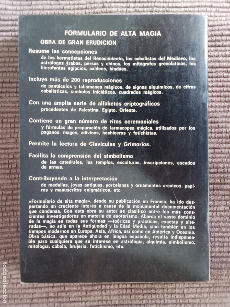 Libros de segunda mano: FORMULARIO DE ALTA MAGIA. P.V. PIOBB. EDAF 1980. - Foto 2