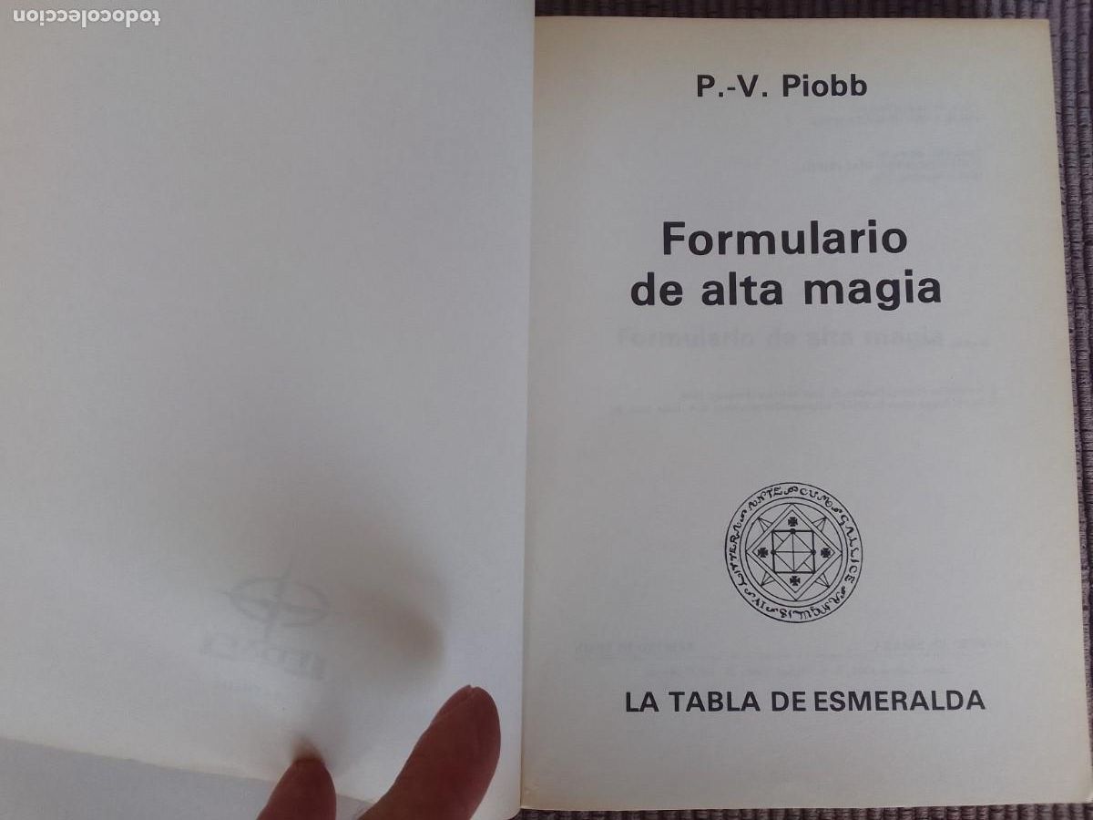 Libros de segunda mano: FORMULARIO DE ALTA MAGIA. P.V. PIOBB. EDAF 1980. - Foto 3