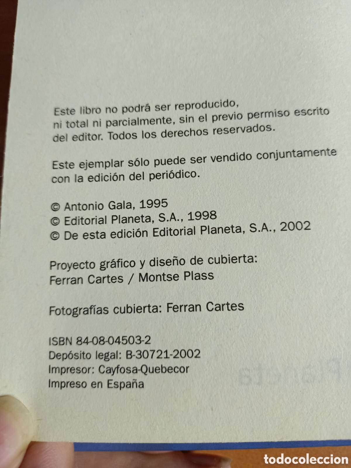 Libros de segunda mano: Antonio Gala - M&aacute;s all&aacute; del jard&iacute;n - Foto 3
