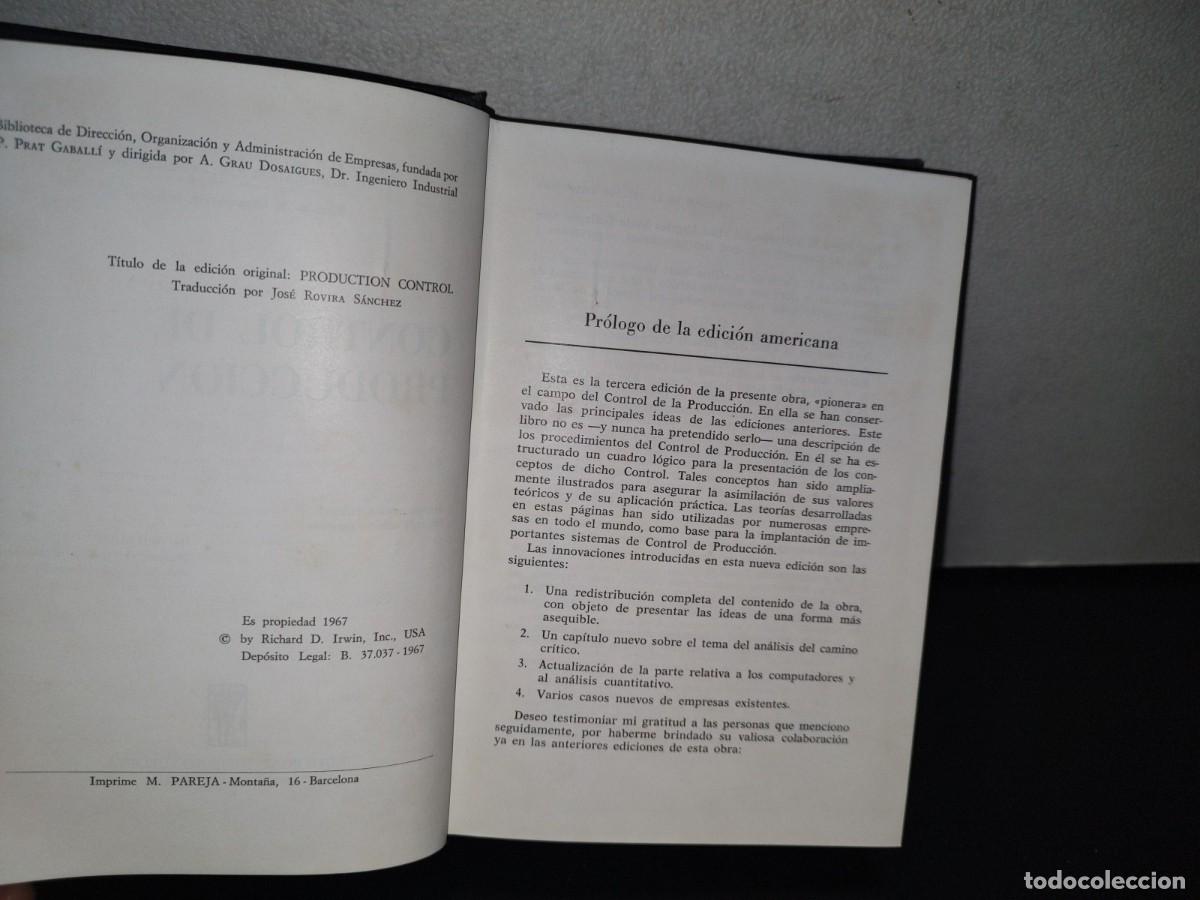 Libros de segunda mano: 80- CONTROL DE PRODUCCI&Oacute;N - WILLIAM VORIS, PH. D. - Foto 5