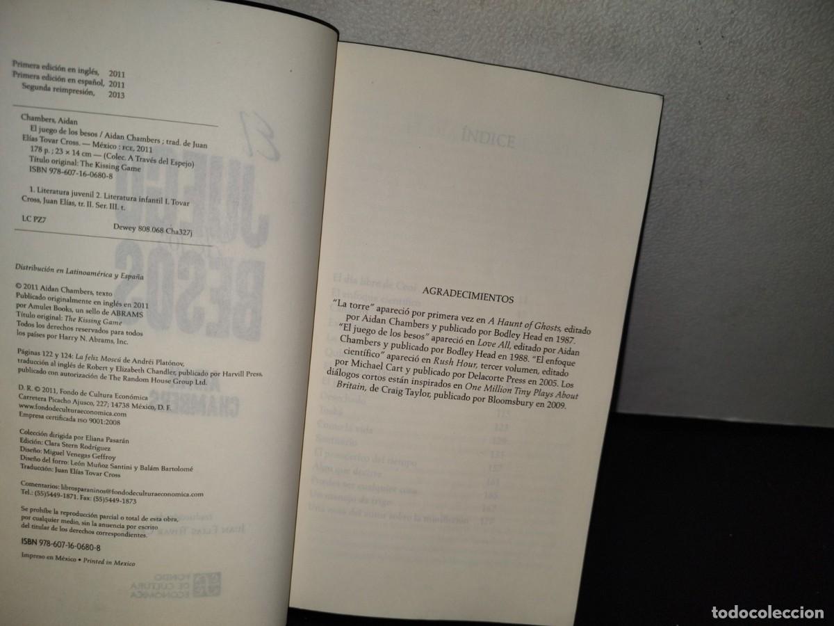 Libros de segunda mano: 91- EL JUEGO DE LOS BESOS - AIDAN CHAMBERS - 2013 - Foto 6