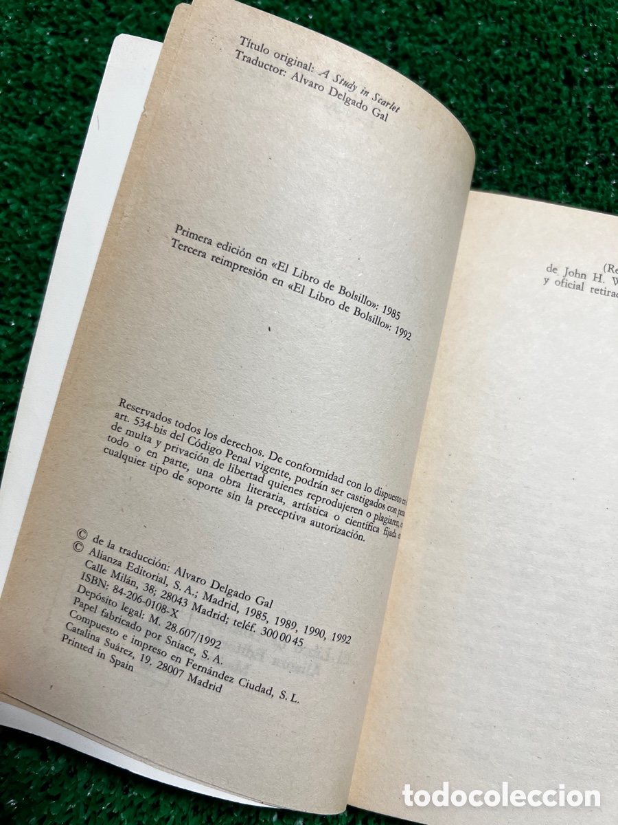 Libros de segunda mano: Estudio en Escarlata - Arthur Conan Doyle - Foto 4