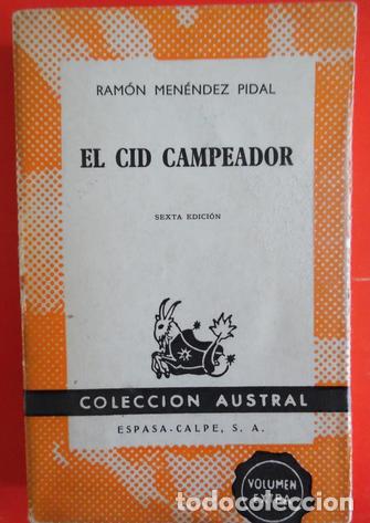 Libros de segunda mano: El Cid Campeador. Ram&oacute;n Menendez Pidal - Foto 1