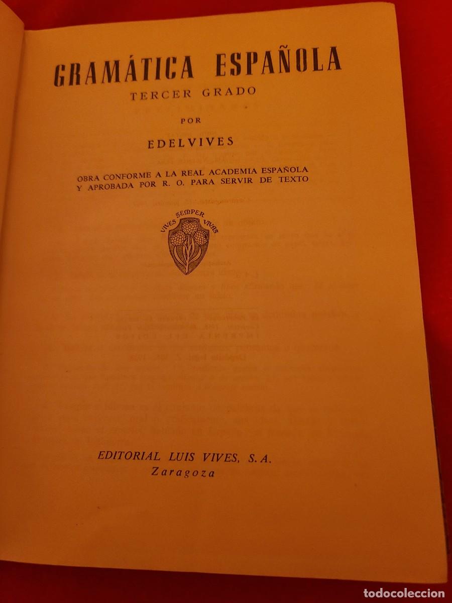 Libros de segunda mano: Gram&aacute;tica Tercer Grado. Luis Vives - Foto 3