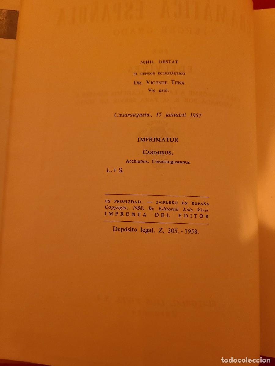 Libros de segunda mano: Gram&aacute;tica Tercer Grado. Luis Vives - Foto 4