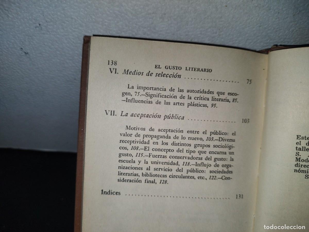 Libros de segunda mano: 80- EL GUSTO LITERARIO - LEVIN L. SCH&Uuml;CKING - Foto 5