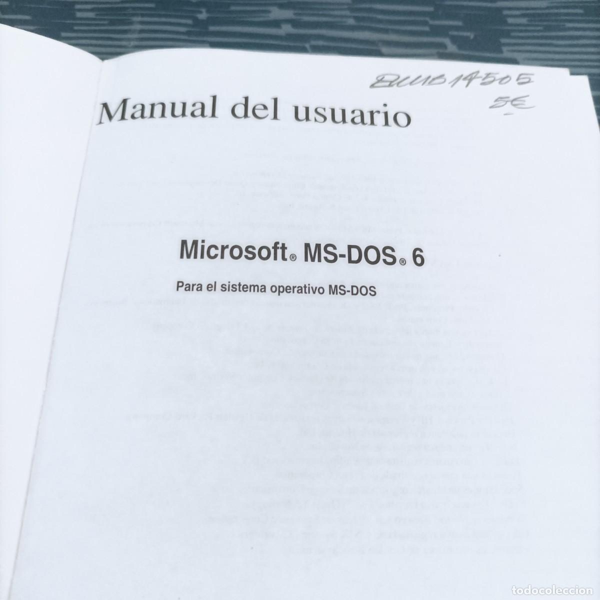 Libros de segunda mano: MANUAL DEL USUARIO MICROSOFT MS DOS 6.2. - Foto 2