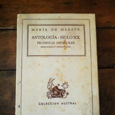 Libros de segunda mano: ANTOLOGÍA - SIGLO XX: PROSISTAS ESPAÑOLES: SEMBLANZAS Y COMENTARIOS