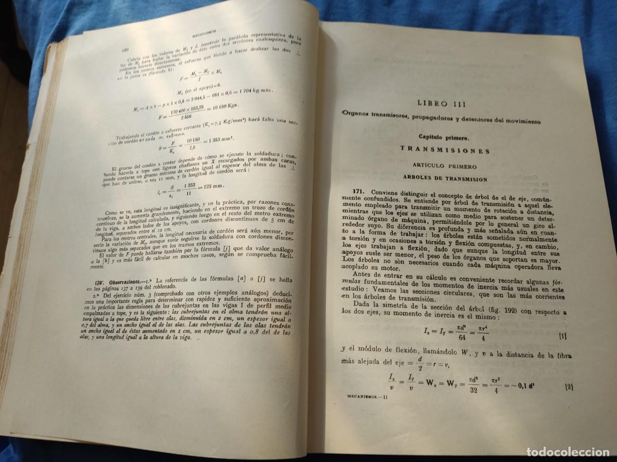 Libros de segunda mano: LIBRO MECANISMOS CALCULO Y CONSTRUCCION 4&ordm; ED 1961 CELSO MAXIMO DEL COSSO ED DOSSAT - Foto 3