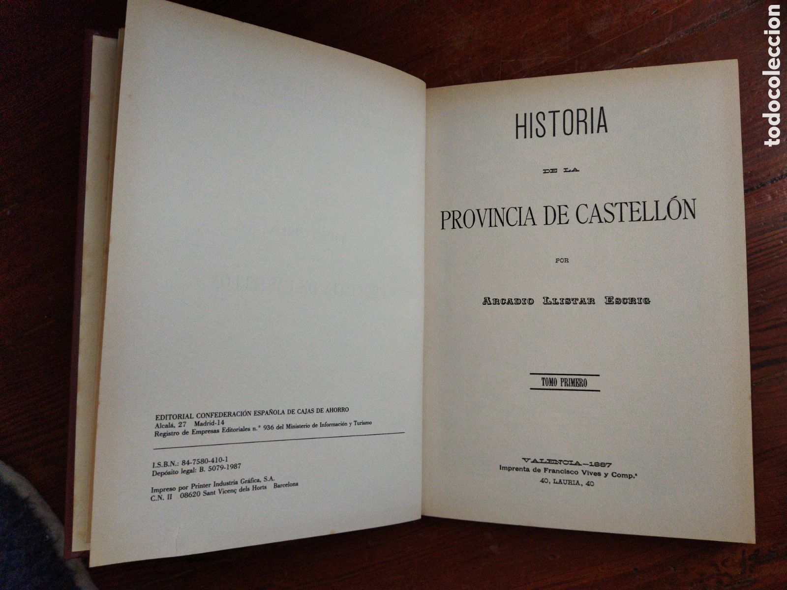Libros de segunda mano: Historia de Castell&oacute;n / Llistar Escrig, Arcadio - Foto 2