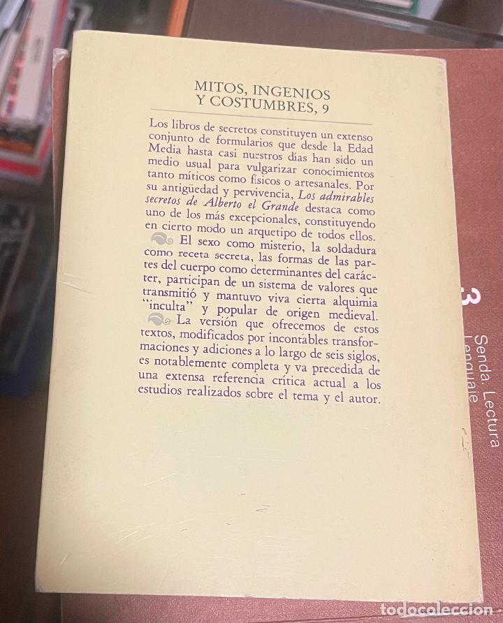 Libros de segunda mano: LOS ADMIRABLES SECRETOS DE ALBERTO EL GRANDE, Facsimil - Foto 2