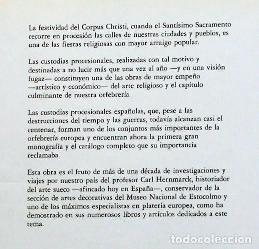 Libros de segunda mano: Custodias procesionales en Espa&ntilde;a. Carl Hernmarck - Foto 3