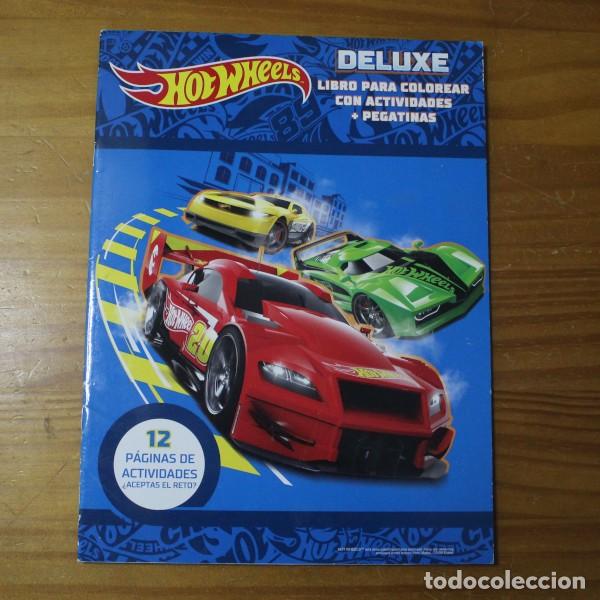 Libros de segunda mano: HOT WHEELS DELUXE LIBRO PARA COLOREAR + PEGATINAS MATTEL - Foto 1