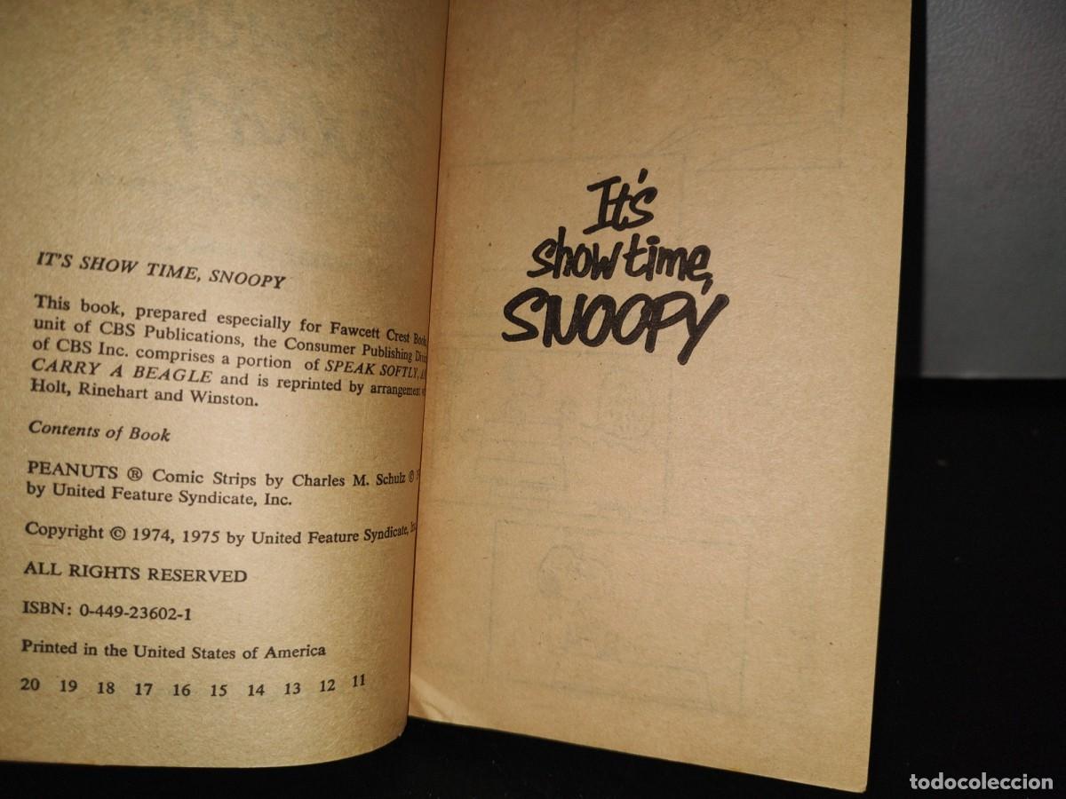 Libros de segunda mano: 92- ITS SHOWTIME, SNOOPY - CHARLES M. SCHULZ - 1975 - Foto 5