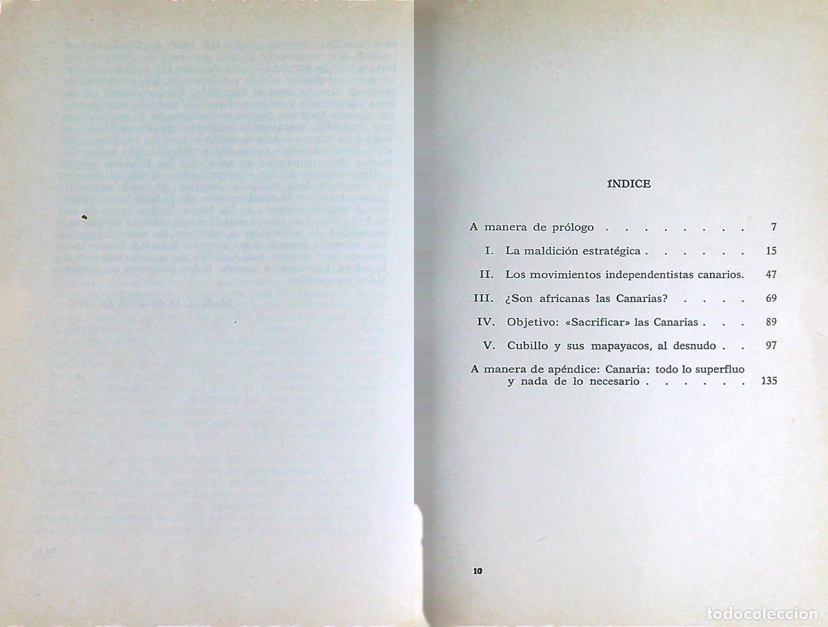 Libros de segunda mano: OBJETIVO CANARIAS (CUBILLO AL DESNUDO) - EDUARDO BARRENECHEA - 1978 - Foto 2