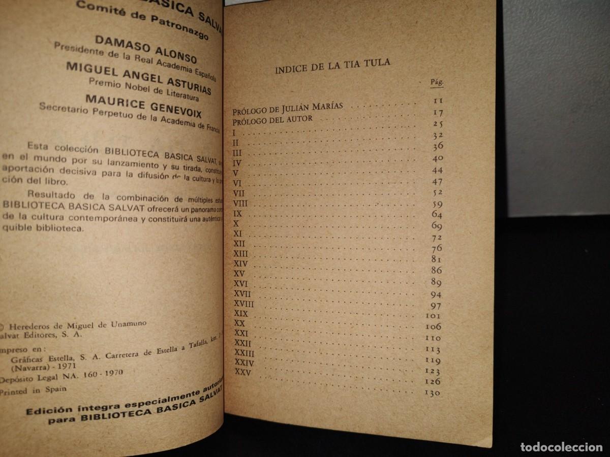 Libros de segunda mano: 169- LA T&Iacute;A TULA - M. DE UNAMUNO - Foto 4