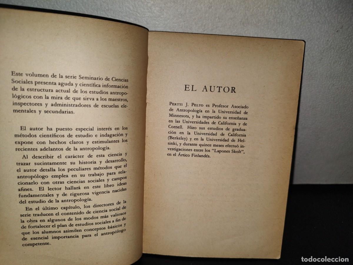 Libros de segunda mano: 169- EL ESTUDIO DE LA ANTROPOLOG&Iacute;A - PERTTI J. PELTO - Foto 5
