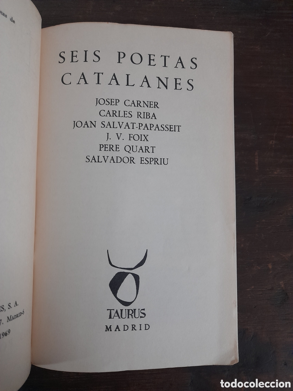 Libros de segunda mano: Seis Poetas Catalanes, Jos&eacute; Batll&oacute; - TAURUS 1979 - Foto 2