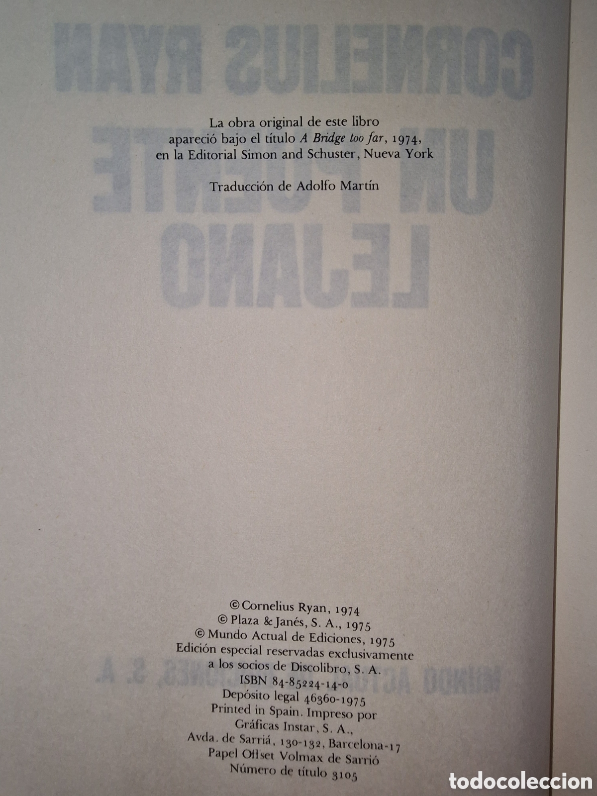 Libros de segunda mano: Un puente lejano - Foto 8