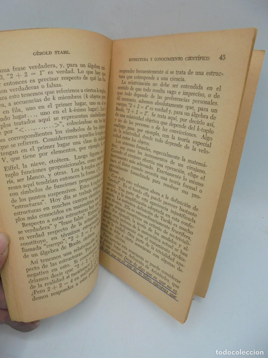 Libros de segunda mano: ESTRUCTURA Y CONOCIMIENTO CIENTIFICO. GEROLD STAHL. 1977. PAGS : 86. - Foto 2