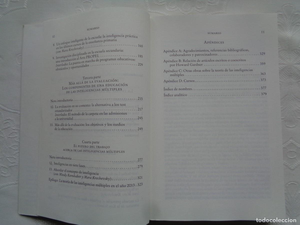Libros de segunda mano: HOWARD GARDNER. INTELIGENCIAS M&Uacute;LTIPLES La teor&iacute;a en la pr&aacute;ctica. 2011. - Foto 3