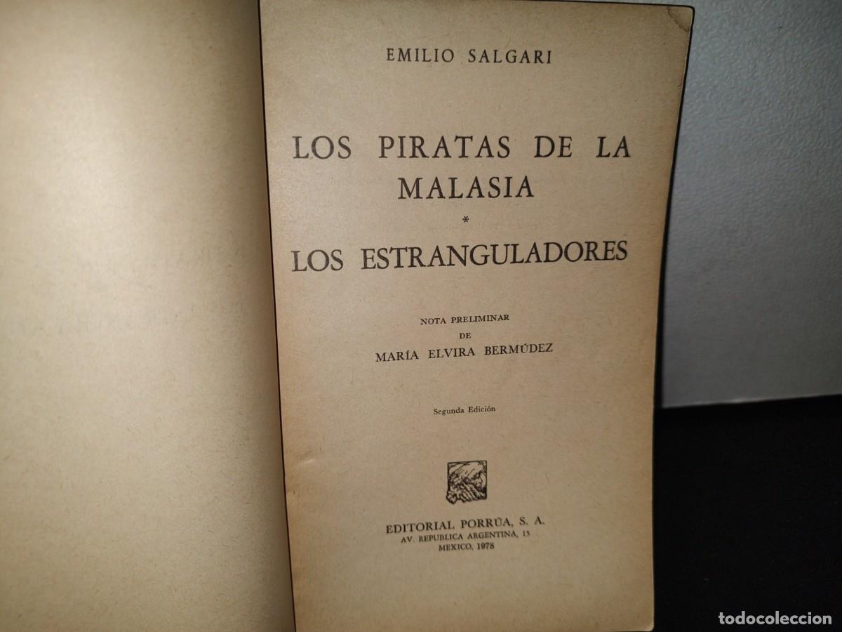 Libros de segunda mano: 83- LOS PIRATAS DE LA MALASIA / LOS ESTRANGULADORES - EMILIO SALGARI - Foto 3