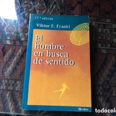 Libros de segunda mano: EL HOMBRE EN BUSCA DE SENTIDO. VIKTOR E. FRANKLIN. HERDER. EDICIÓN DIFÍCIL