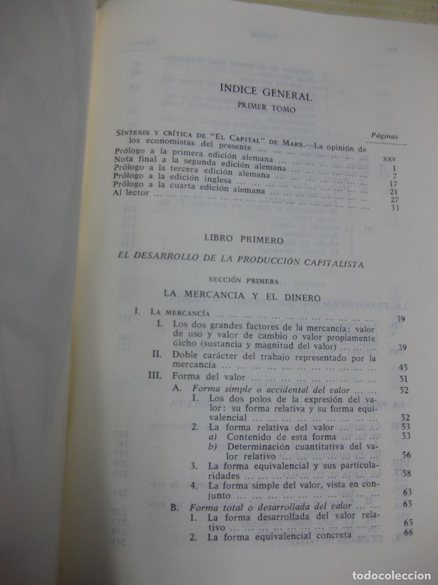 Libros de segunda mano: EL CAPITAL - CARLOS MARX - Foto 4
