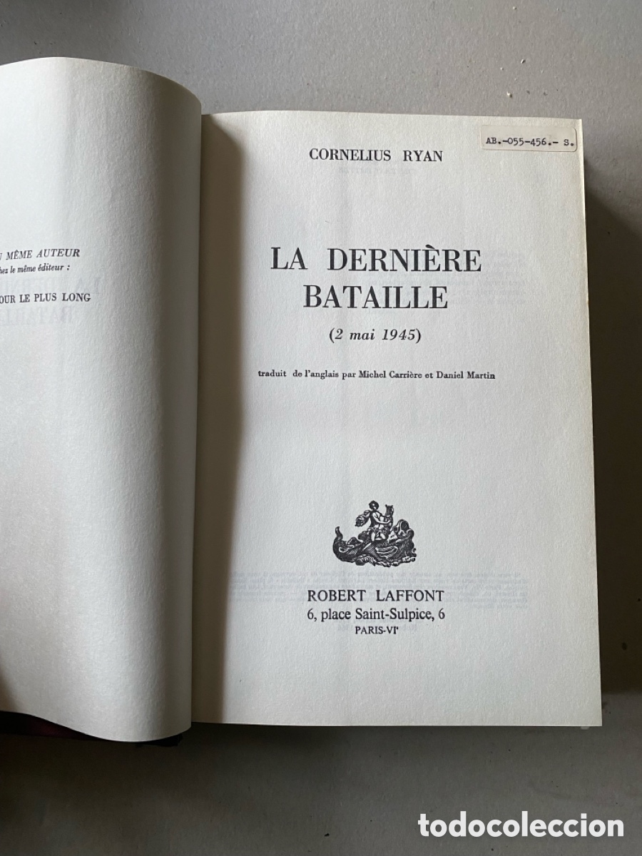 Libros de segunda mano: La derni&egrave;re bataille (2 mai 1945) (Cornelius Ryan) - Foto 1