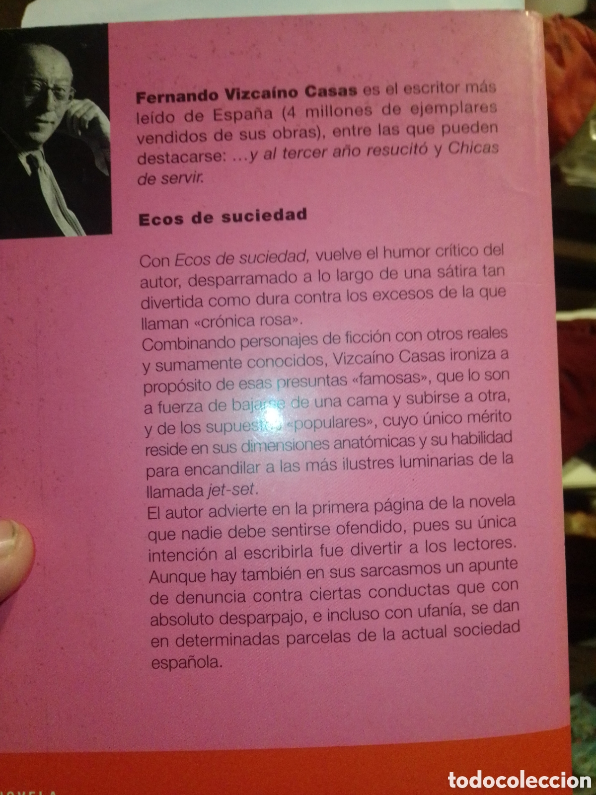 Libros de segunda mano: Ecos de suciedad Vizca&iacute;no Casas - Foto 2
