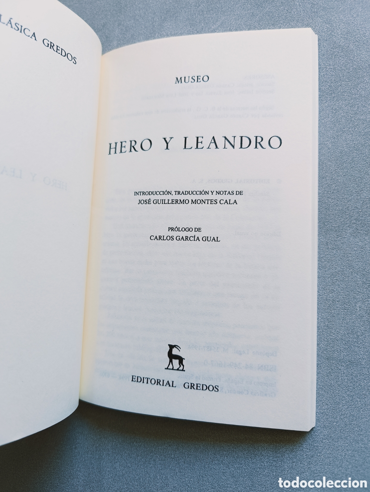 Libros de segunda mano: Museo Hero y Leandro. Biblioteca cl&aacute;sica Gredos. - Foto 2