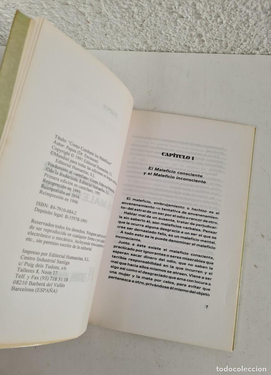 Libros de segunda mano: C&oacute;mo Combatir los Maleficios - Papus (Dr. Encausse) - Magia Hermetismo - Foto 10