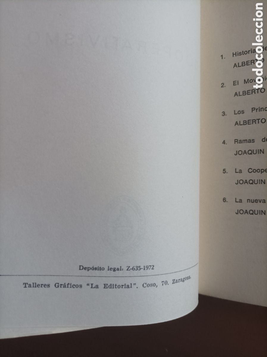 Libros de segunda mano: Cooperativismo / Joaqu&iacute;n MATEO y Alberto Palacio - Foto 4