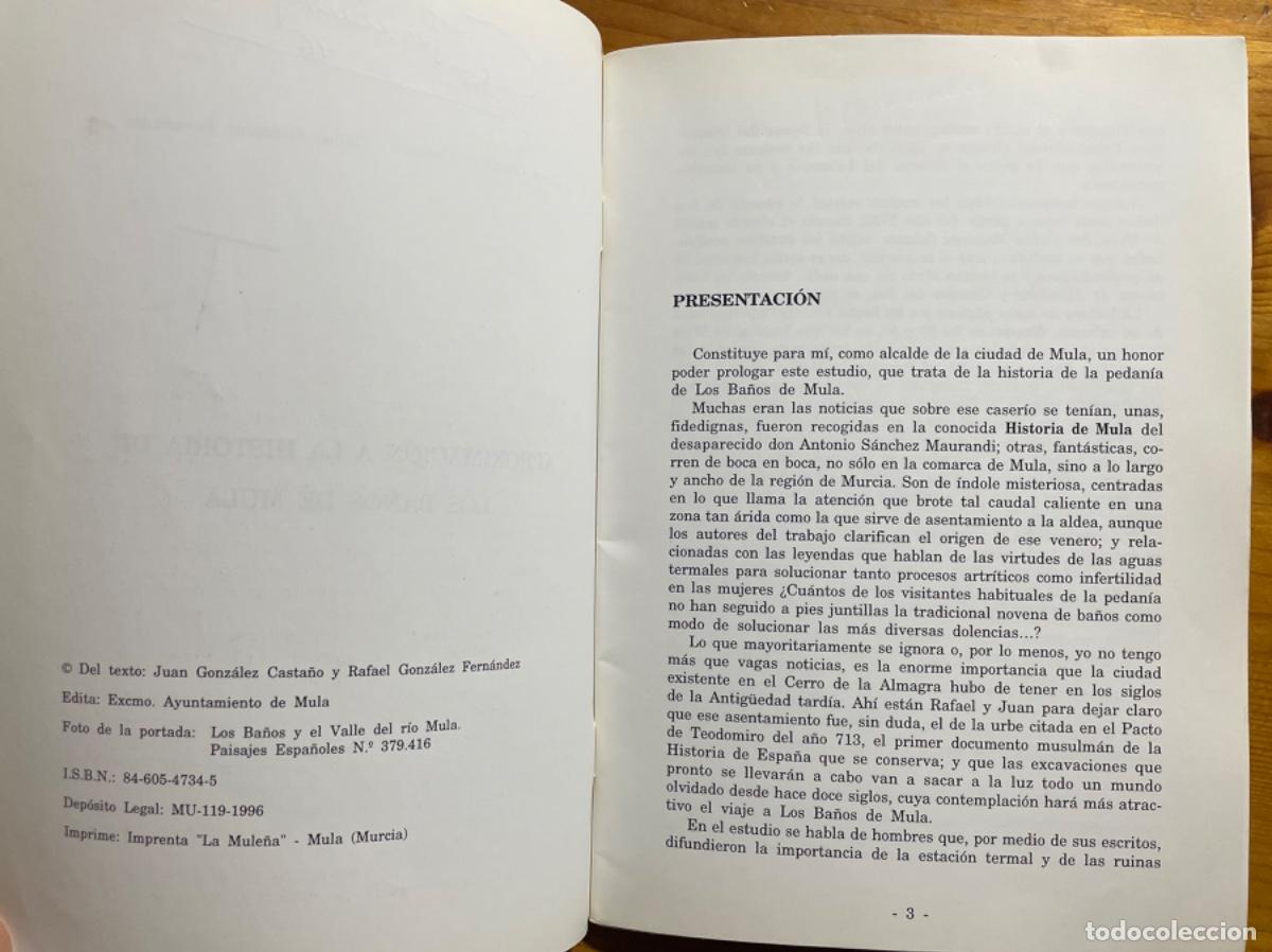 Libros de segunda mano: MULA- BA&Ntilde;OS- APROXIMACION HISTORIA- 1996 - Foto 5
