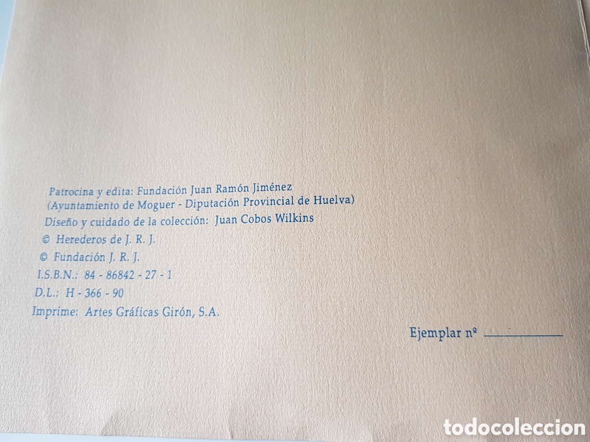 Libros de segunda mano: Ediciones de la fundaci&oacute;n &rdquo;Juan Ram&oacute;n Jim&eacute;nez &rdquo;1990 - Foto 4