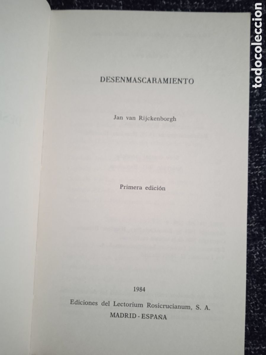 Libros de segunda mano: DESENMASCARAMIENTO / JAN VAN RIJCKENBORGH - Foto 2
