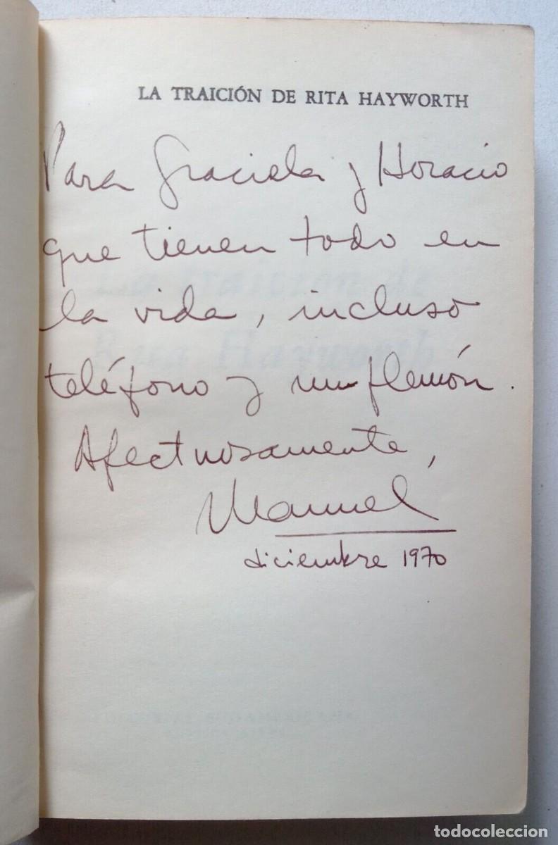 Libros de segunda mano: Puig, Manuel - La traici&oacute;n de Rita Hayworth - (1970) - SIGNED - Foto 2