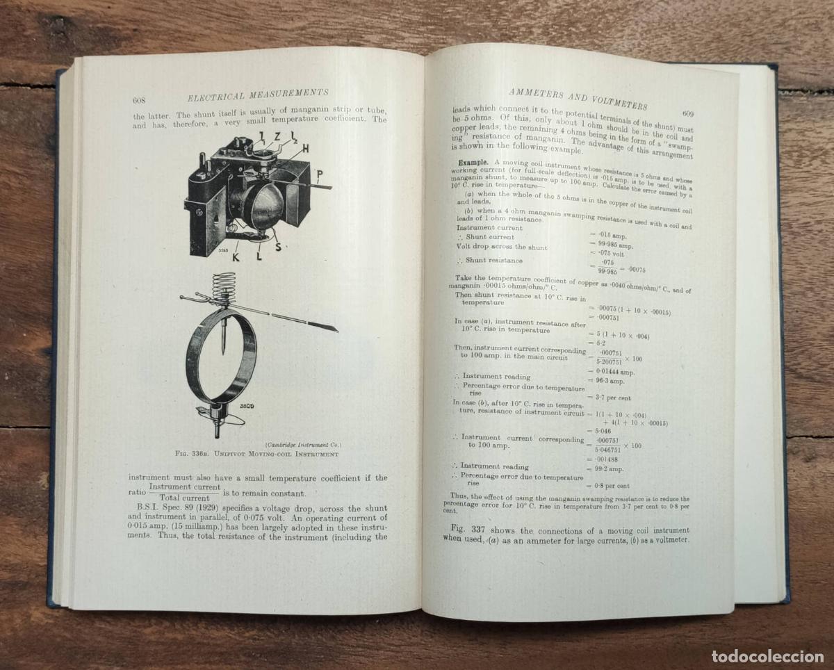 Libros de segunda mano: ELECTRICAL MEASUREMENTS AND MEASURING INSTRUMENTS. GOLDING, E. W. Sir Isaac Pitman & Sons. 1946. - Foto 4