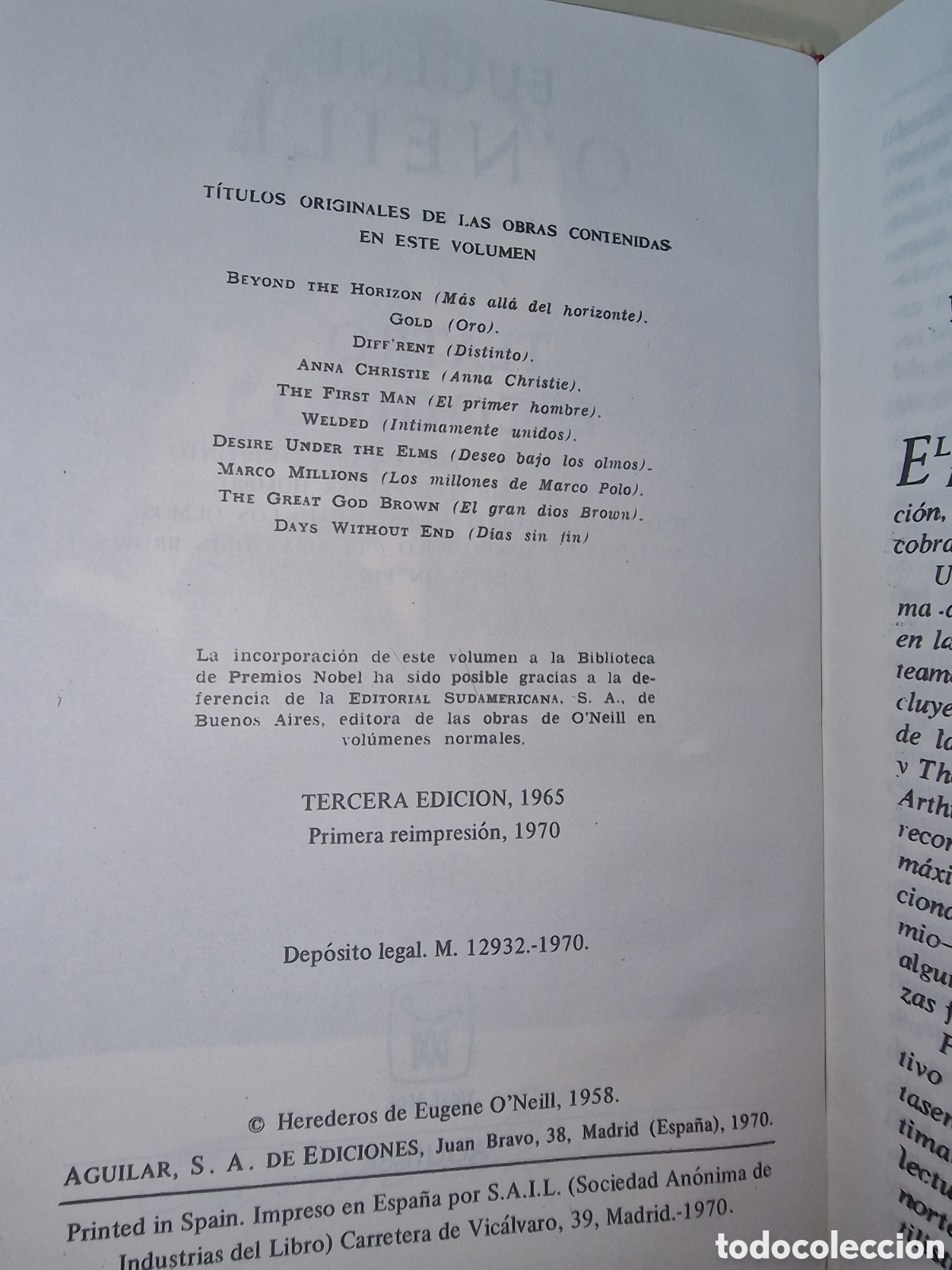 Libros de segunda mano: Eugene ONeill, Teatro Escogido - Foto 4
