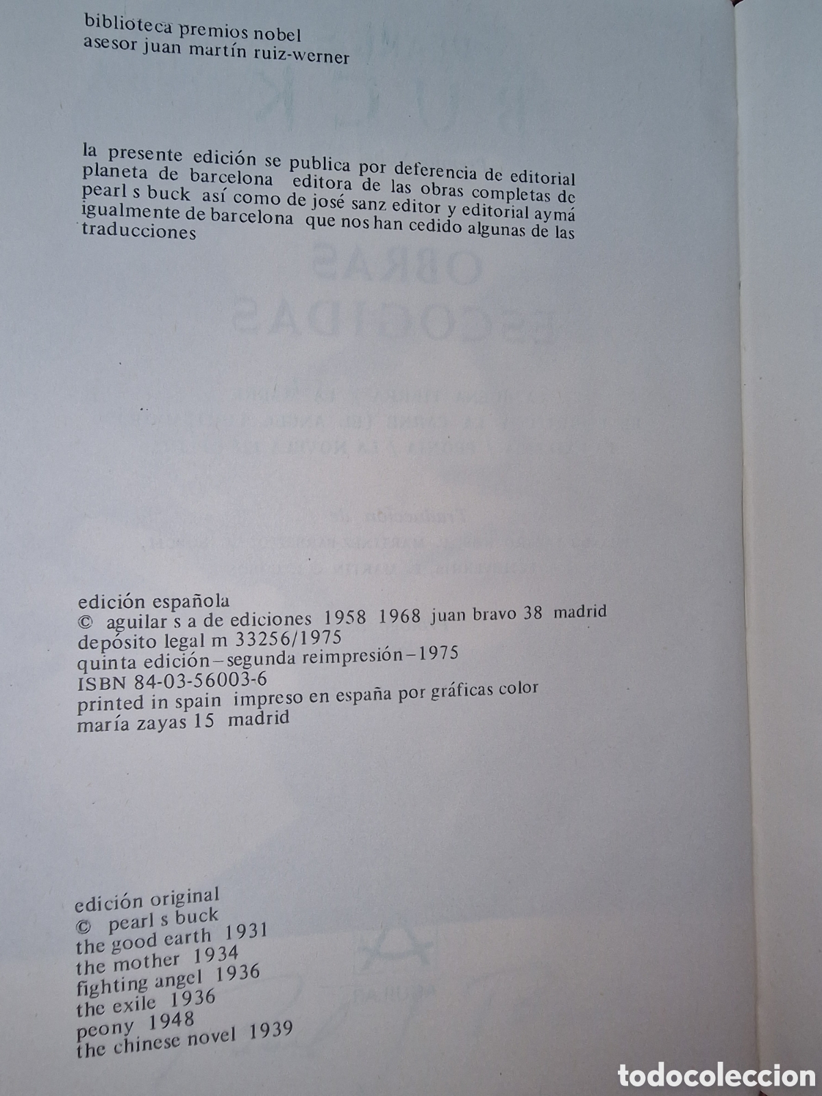 Libros de segunda mano: Pearl S. Buck, Obras Escogidas - Foto 5