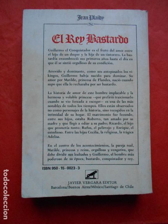 Libros de segunda mano: EL REY BASTARDO JEAN PLAIDY LOS REYES NORMANDOS - Foto 2