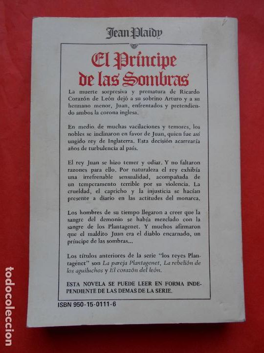 Libros de segunda mano: EL PRINCIPE DE LAS SOMBRAS JEAN PLAIDY - Foto 2