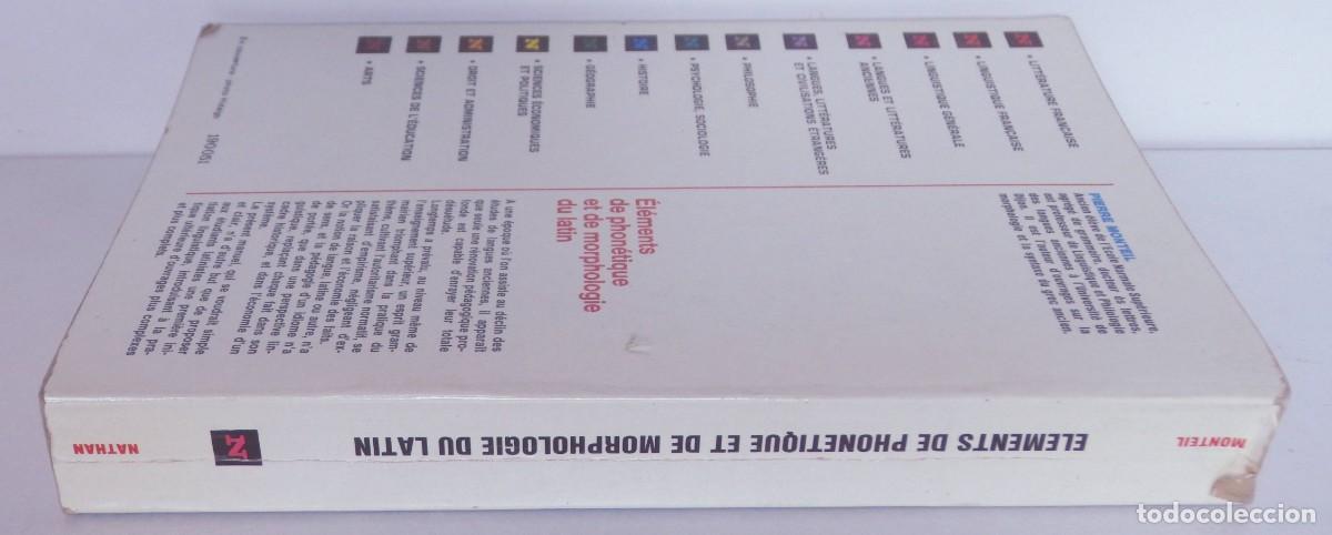 Libros de segunda mano: Pierre MONTEIL, El&eacute;ments de phon&eacute;tique et de morphologie du lat&iacute;n - Foto 3