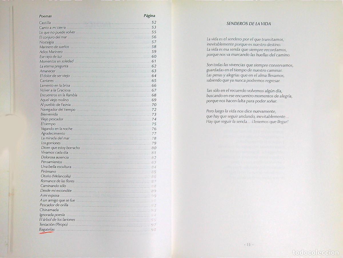 Libros de segunda mano: SENDEROS DE LA VIDA - JOS&Eacute; GONZ&Aacute;LEZ MORALES - 1999 - CANARIAS - Foto 3