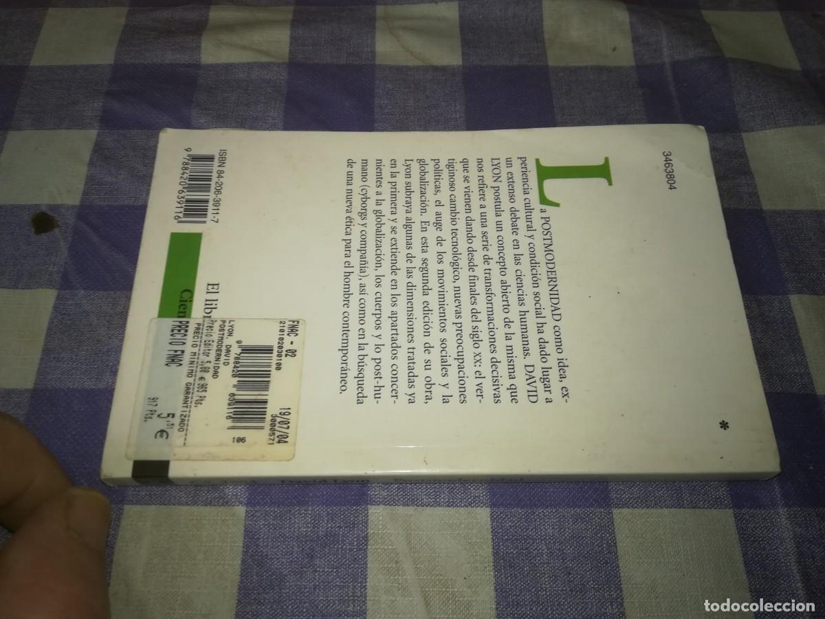 Libros de segunda mano: POSTMODERNIDAD / DAVID LYON / EVA 043 / ALIANZA - Foto 2